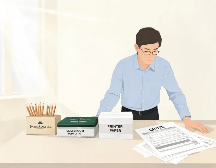 Stationery supply planning desk